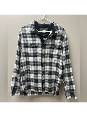 Roots Black & White Plaid Flannel